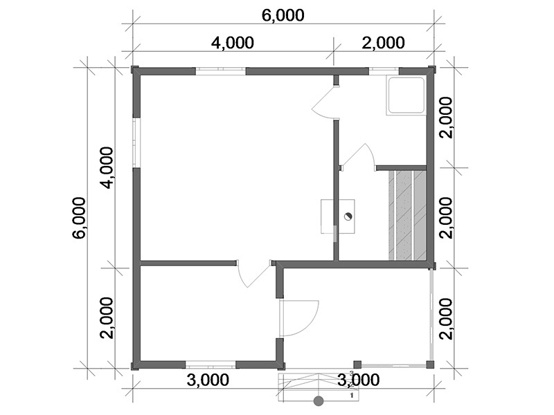 Проект бани 6х6 м (56 фото): планировка двухэтажного дома с террасой, план конструкции с туалетом и кухней из сруба