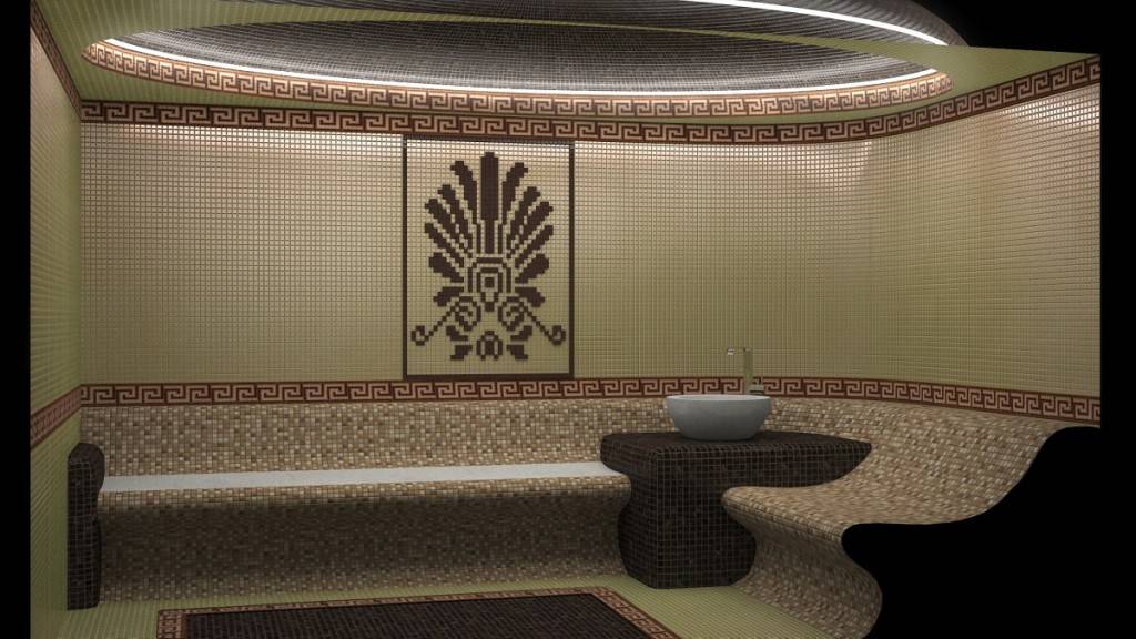 Типовые проекты турецкой бани: 3d-визуализация