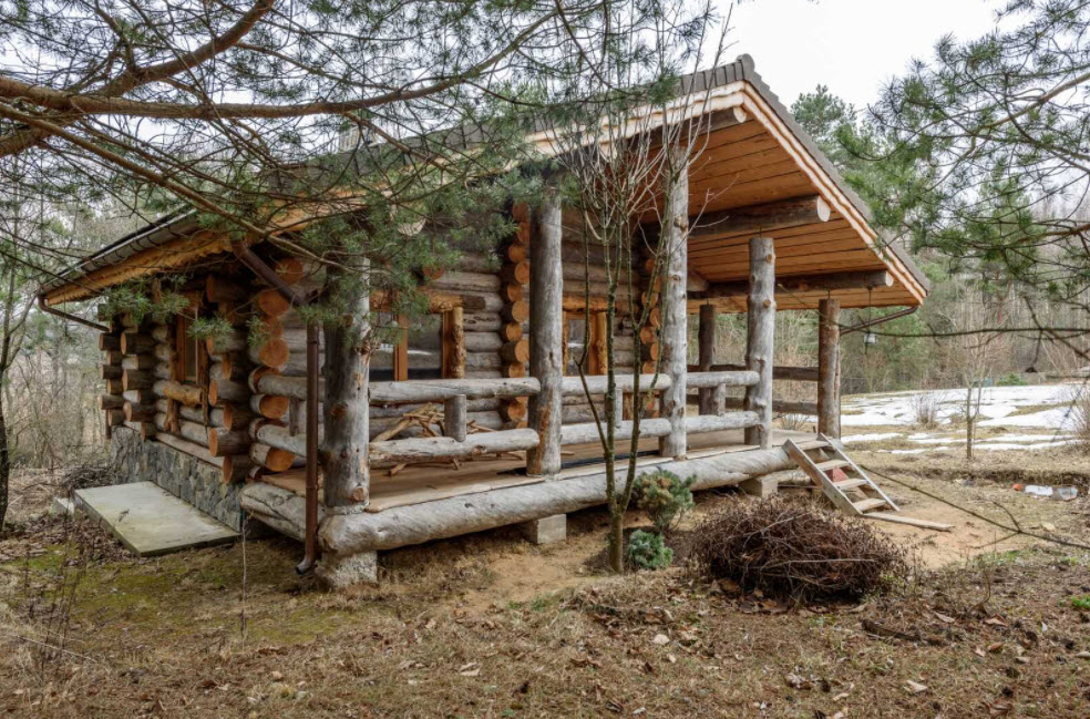 Баня с беседкой