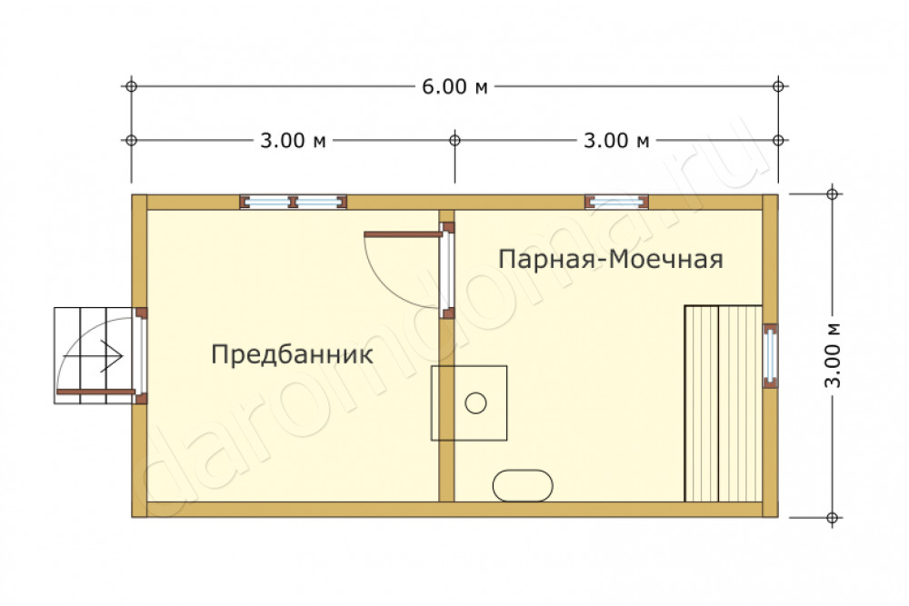 Баня из бревна 6 на 3 проекты с фотографиями