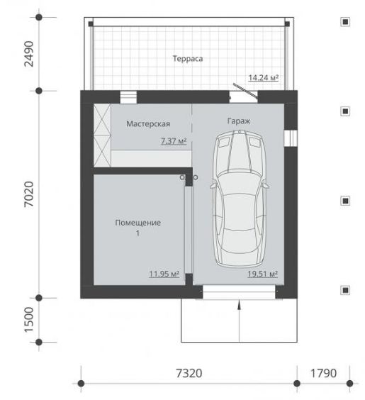 Проекты бань: гараж под одной крышей с хозблоком и парной