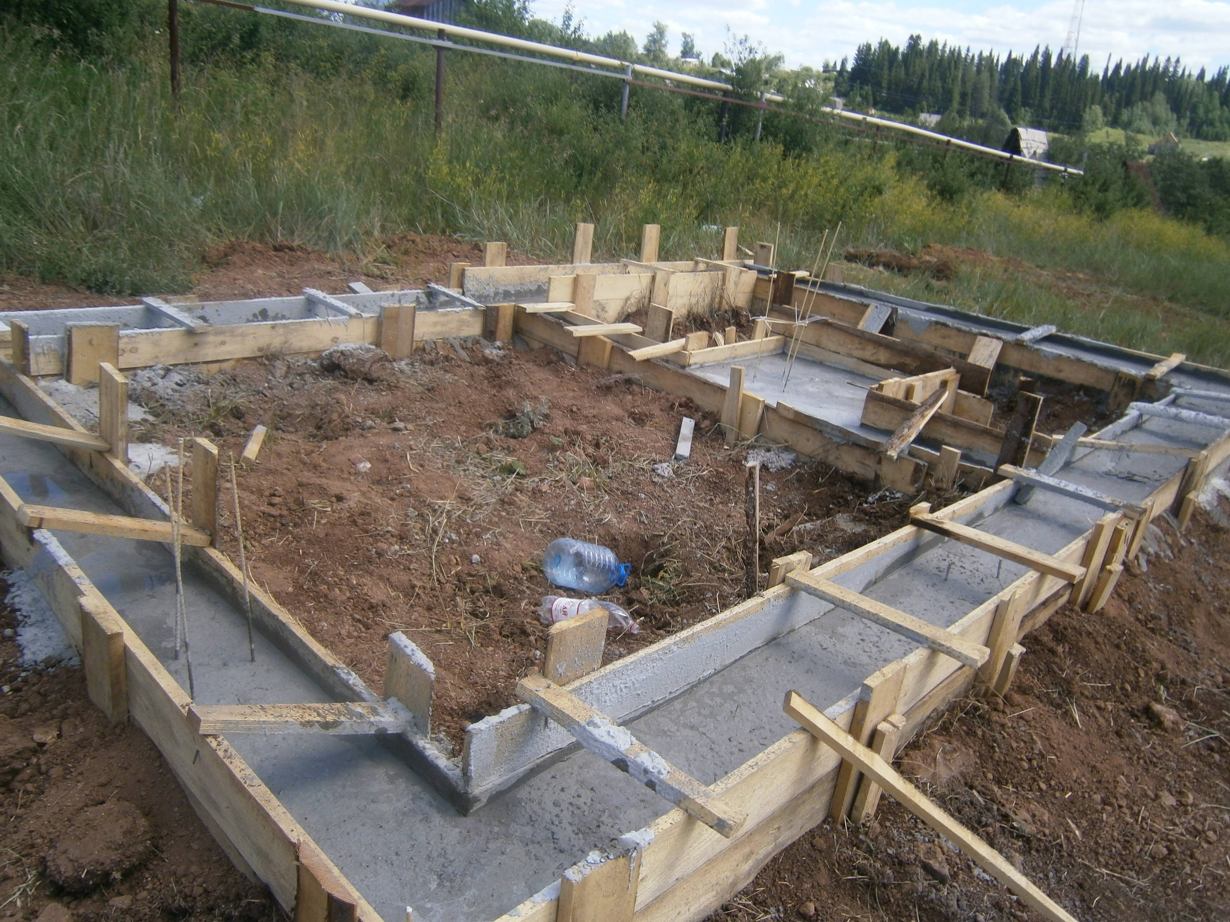 Как правильно залить фундамент под баню: марка бетона, залив, шаг за шагом