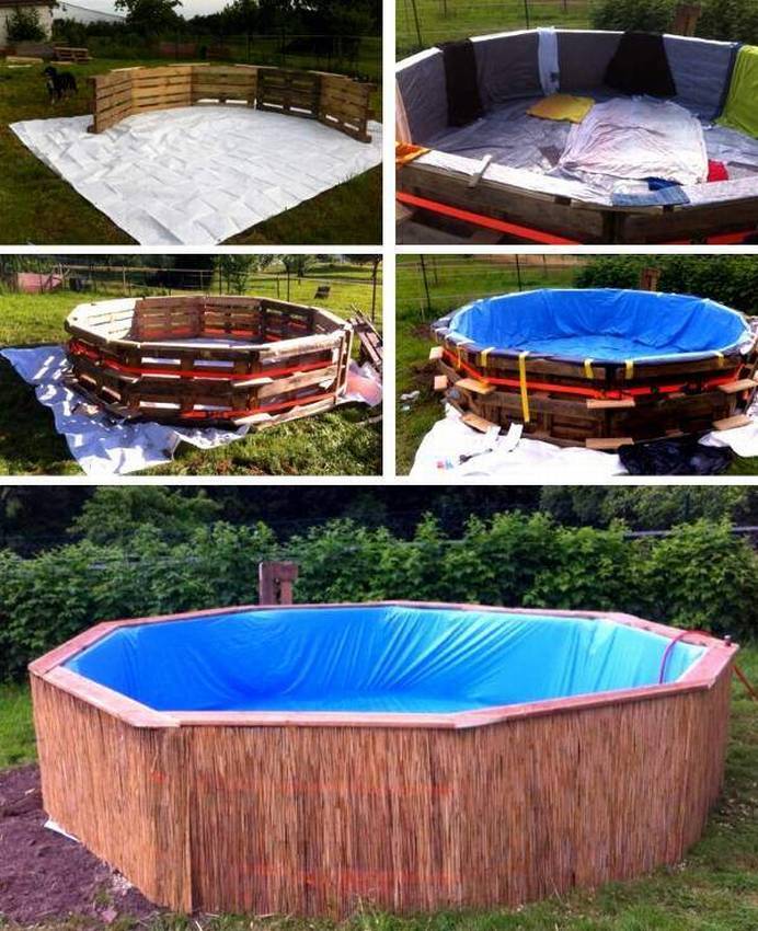 Как сделать бассейн на даче своими руками: фото, видео строительства и оформления дачной купели