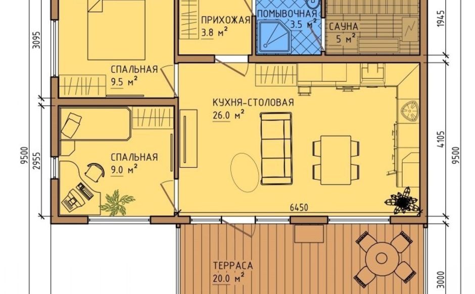 Проекты одноэтажных домов цены под ключ, проекты в москве