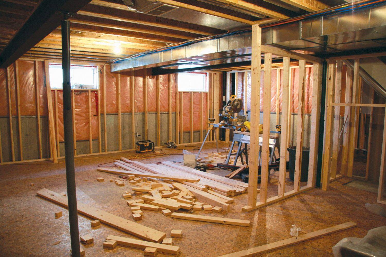 Возведения бани в гараже — этапы постройки