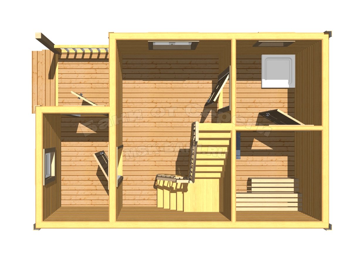 Проекты двухэтажных бань: основные преимущества и этапы строительства | построить баню ру