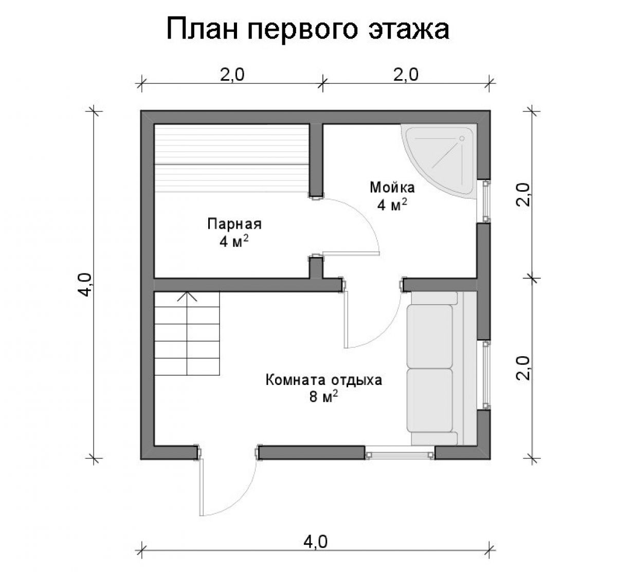 Баня 4х4 под ключ: проекты, планировки, цены на строительство в москве, фото