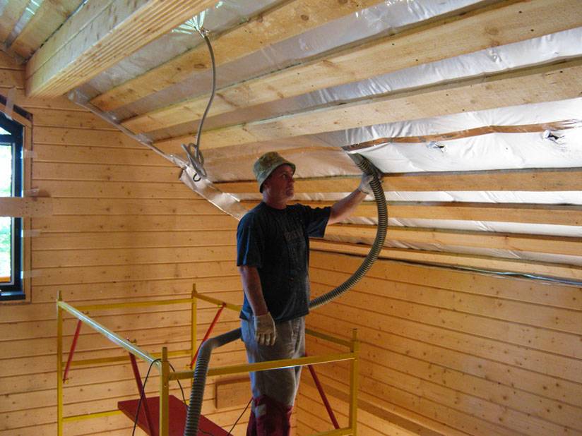 Устройство потолка в бане из сруба: пароизоляция в деревянном перекрытии, как сделать