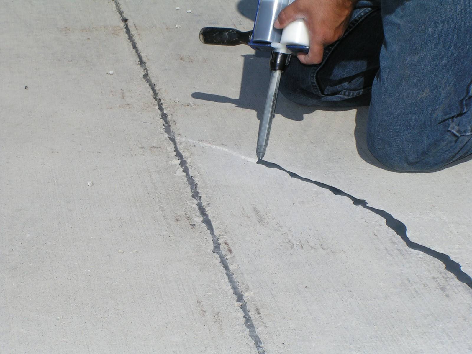 Ремонт трещин и выбоин в бетонных полах