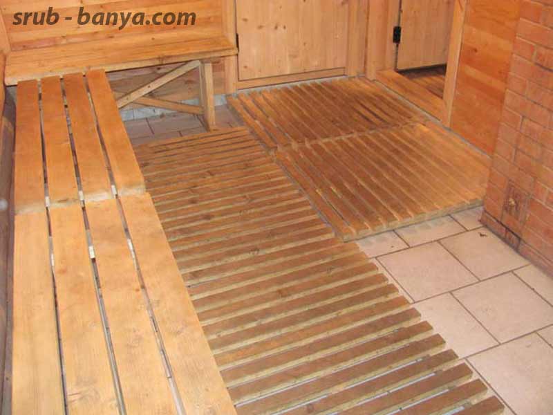 Какой пол в бане сделать лучше - бетонный или деревянный