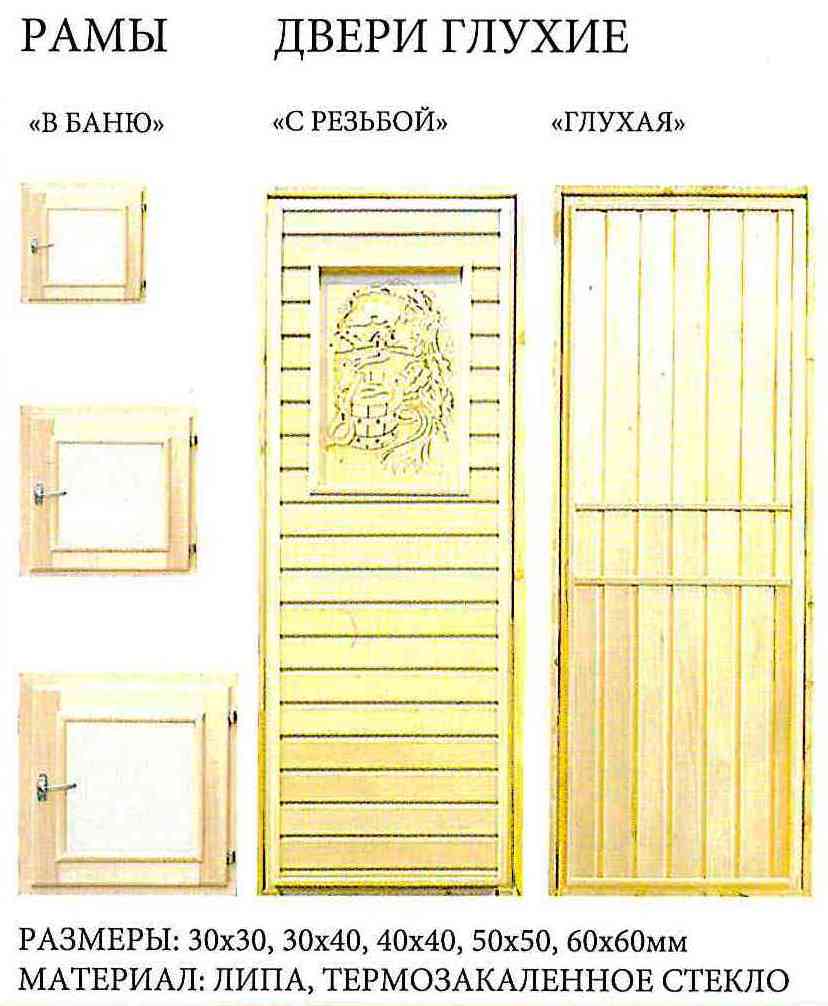 Описание и изготовление банных дверей