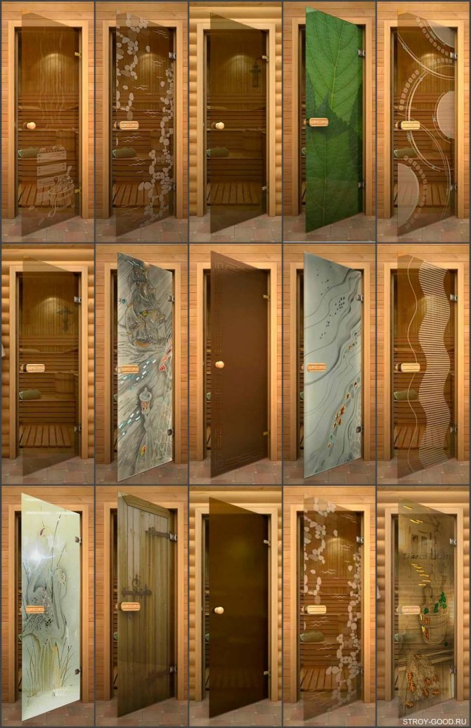 Стеклянные двери для бани в парную: выбор и установка, подбираем размеры для полотна