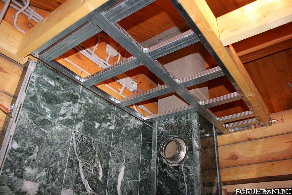 Потолок в бане своими руками — 2 эффективных метода