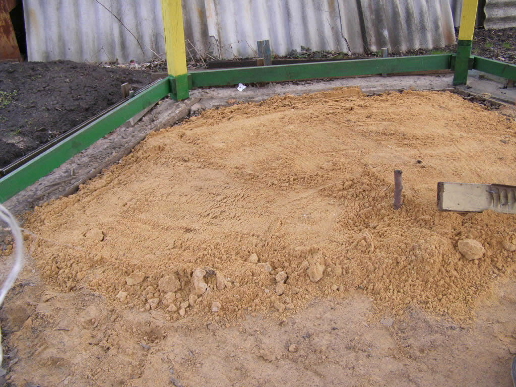 Песчаная подушка под фундамент: ленточный, столбчатый, плитный