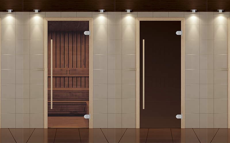Стеклянные двери для бани (41 фото): фурнитура и петли, размеры конструкций для сауны, варианты из стекла размером 700х1700 с деревянной ручкой