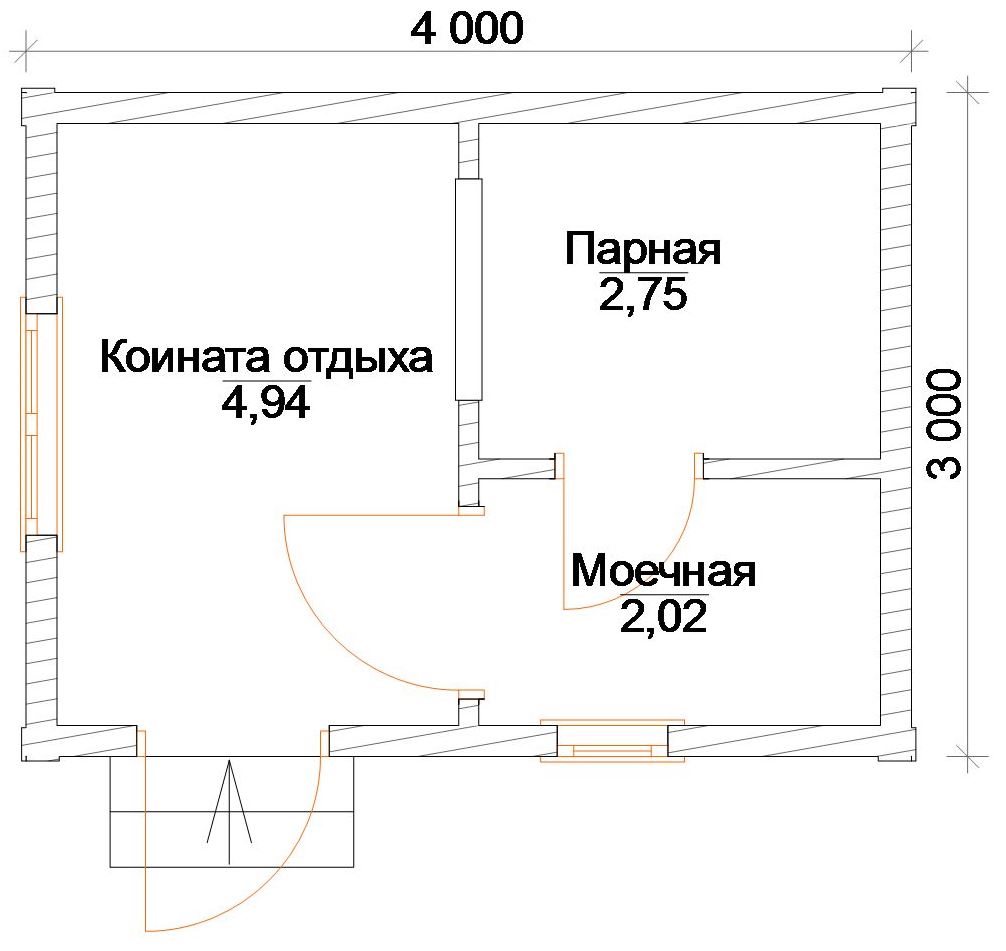 Идеи для планировки внутри для бани 3 на 4 своими руками: варианты, расчет площади и выбор места, фото