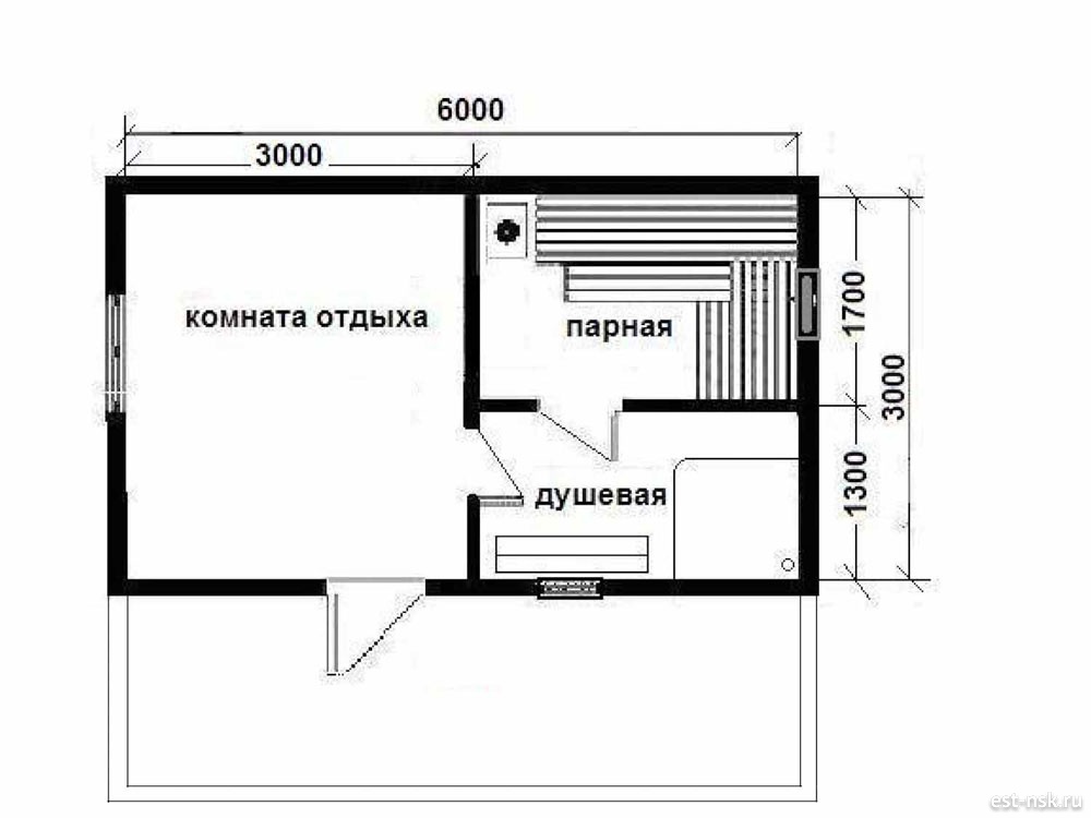 Баня 6 на 3 м (35 фото): проект постройки на даче размером 3х6, схема конструкции с верандой и комнатой под крышей, дизайн интерьера