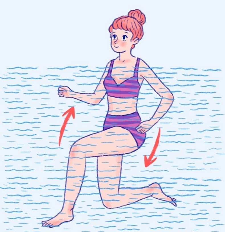 Аквааэробика: упражнения в бассейне