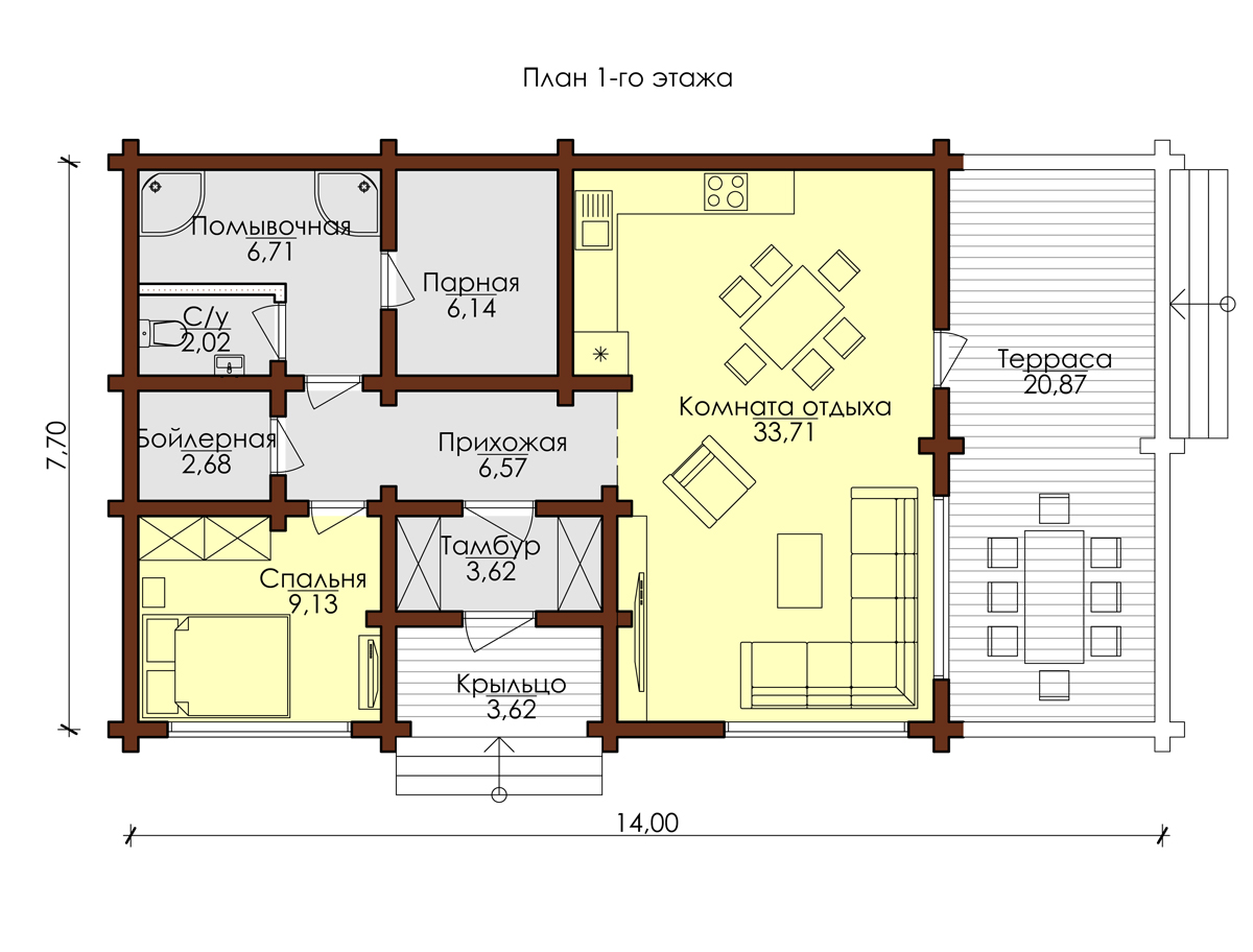 Комната отдыха в бане (86 фото): дизайн интерьера помещения для отдыха внутри бани, отделка строения со спальней на втором этаже на даче