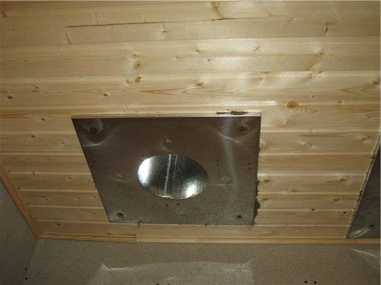 Как установить трубу в бане через потолок собственноручно