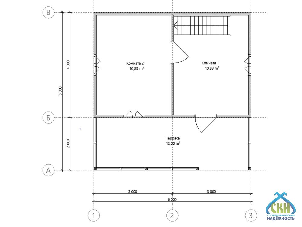 Дом баня 6 на 6 с мансардой: планировка двухэтажного и одноэтажного проекта, гостевая постройка из бруса по каркасной технологии