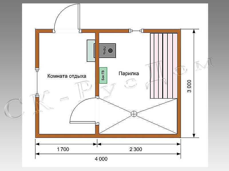 Планировка бани размером 3х5 м: как все организовать внутри и снаружи