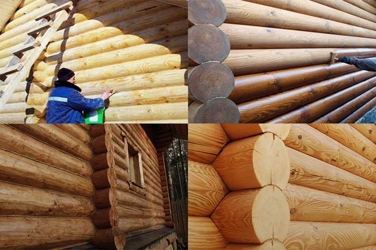 Обработка деревянного дома снаружи: средства и технология