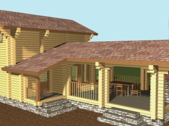 Проекты бани с террасой, барбекю и комнатой отдыха (6х4, 6x6): строим из бруса и кирпича + фото