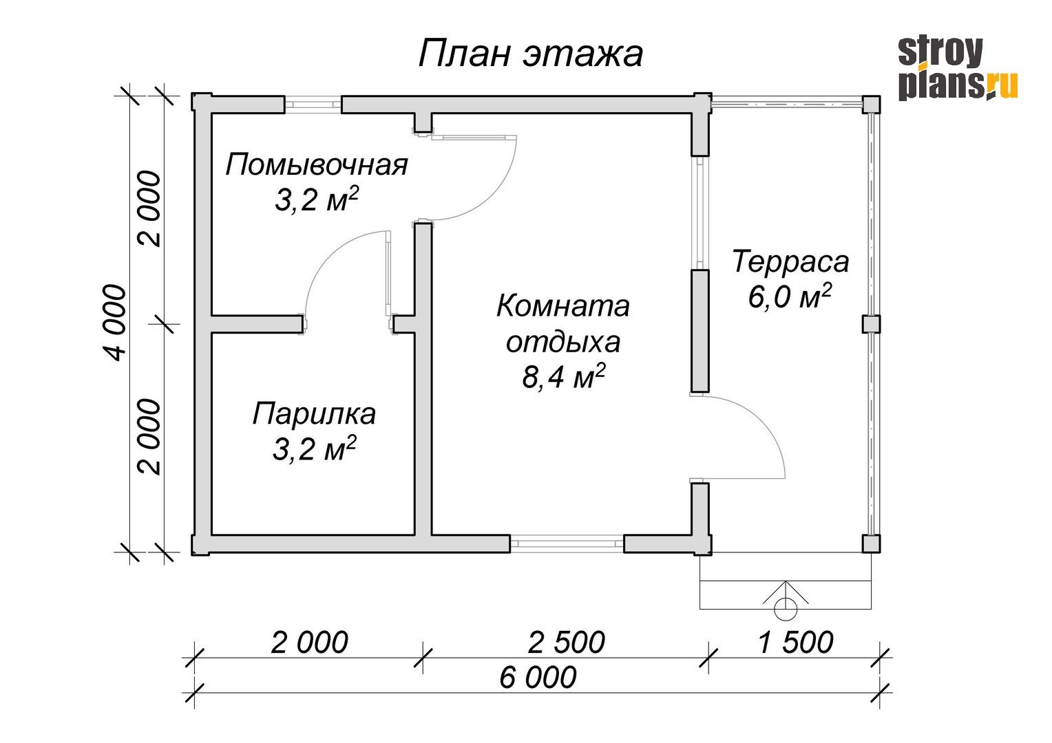 Баня 6х6 с террасой: проектирование