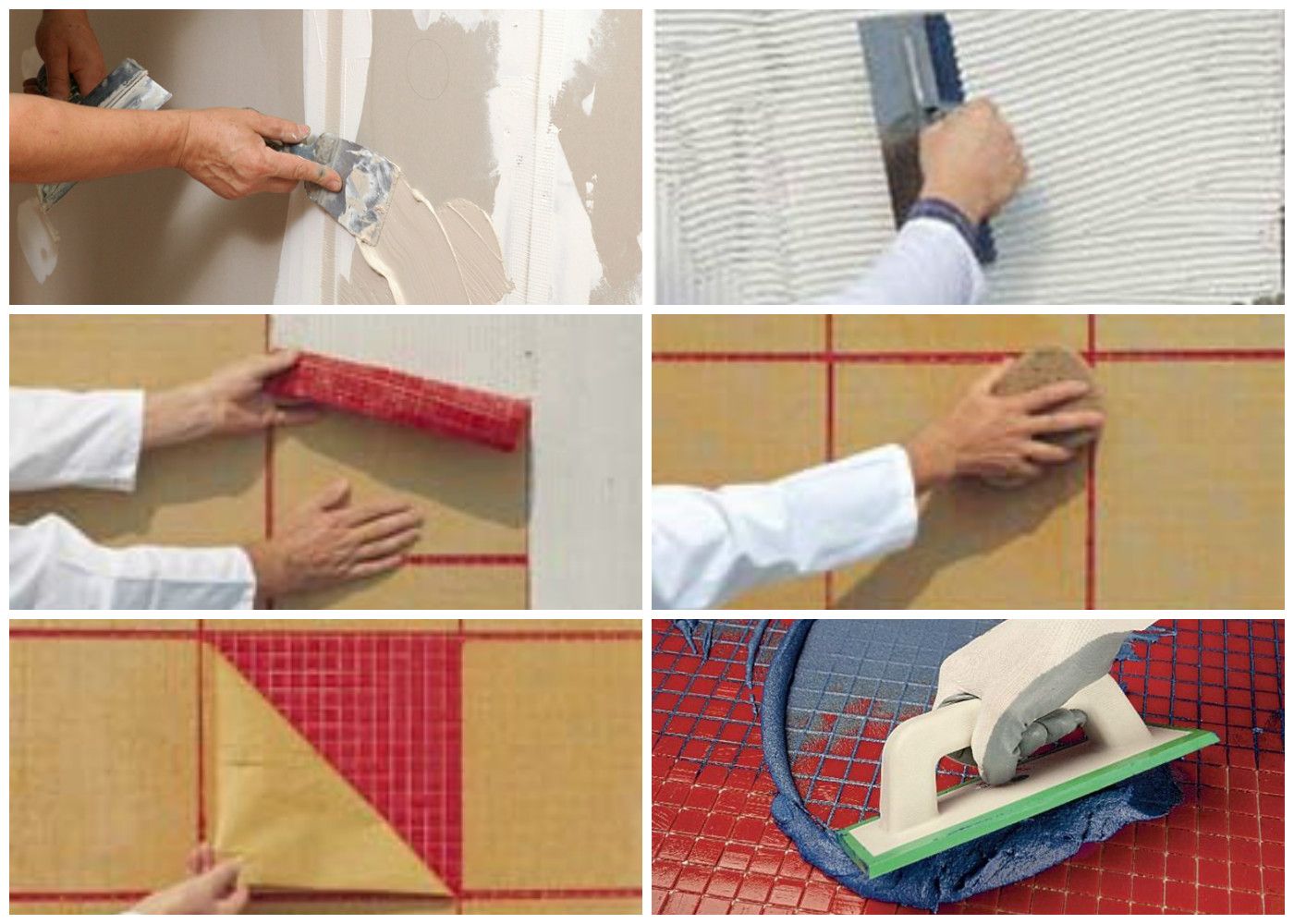 Укладка мозаики: как класть мозаичную плитку на сетке