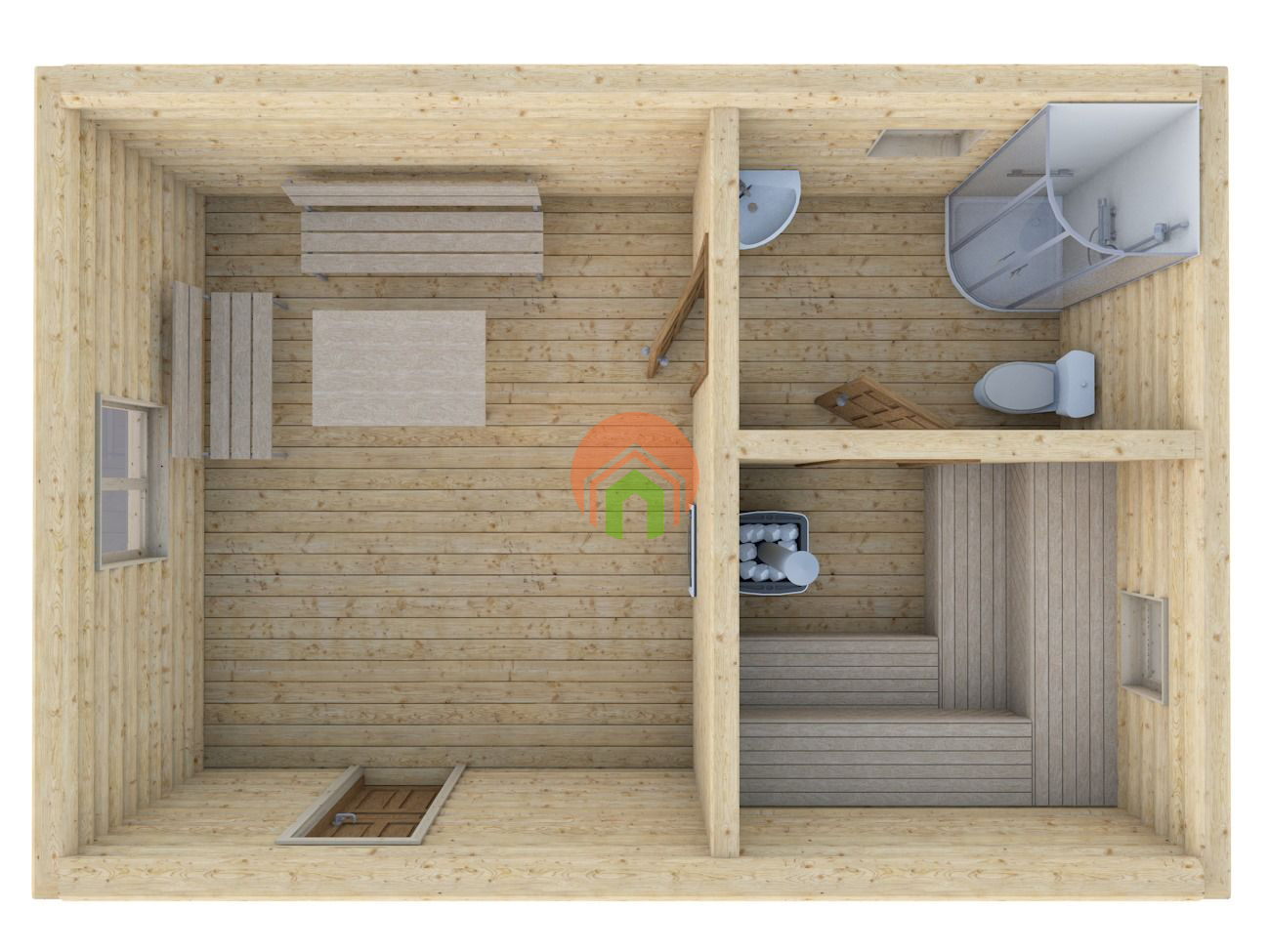 Баня размером 4х4: планировка (22 фото) мойка и парилка отдельно на 4 человек, план конструкции из бревна