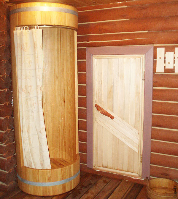 Душевая кабина для бани [деревянная]: своими руками