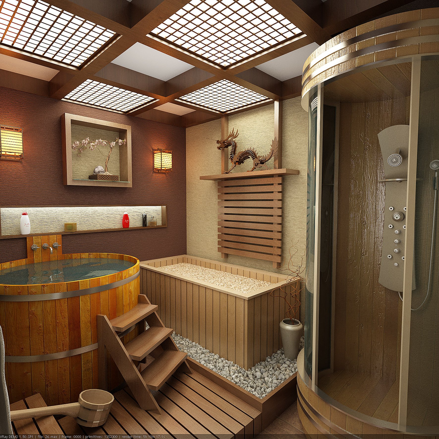 Внутренний интерьер бани – обители чистоты и здоровья