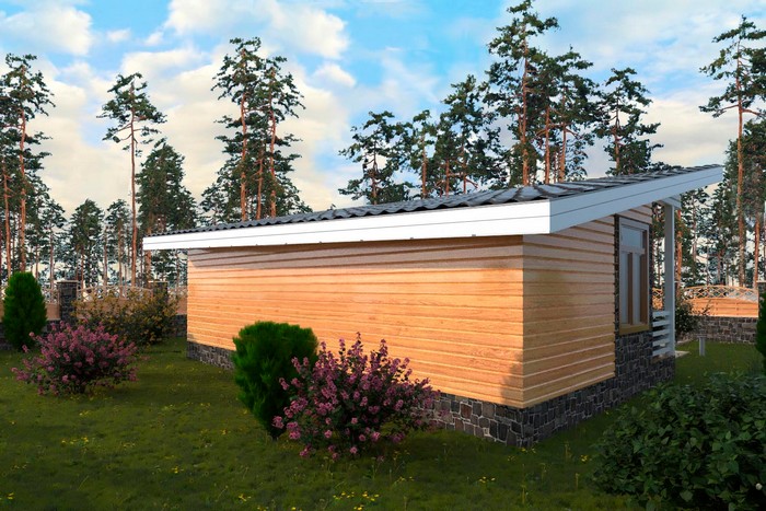 Технология строительства бани с односкатной крышей