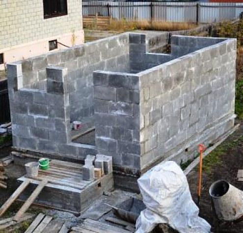 Строительство бани из керамзитобетонных блоков своими руками