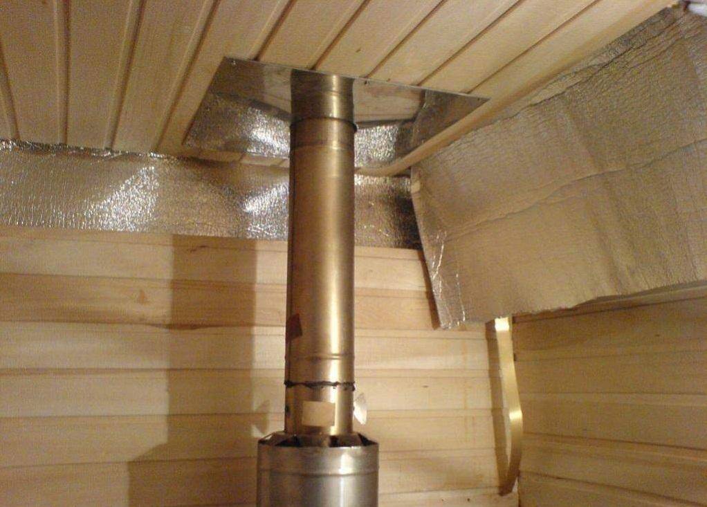 Как правильно провести трубу в бане через потолок и крышу