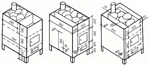Схемы кирпичных печей для бани с топкой из предбанника