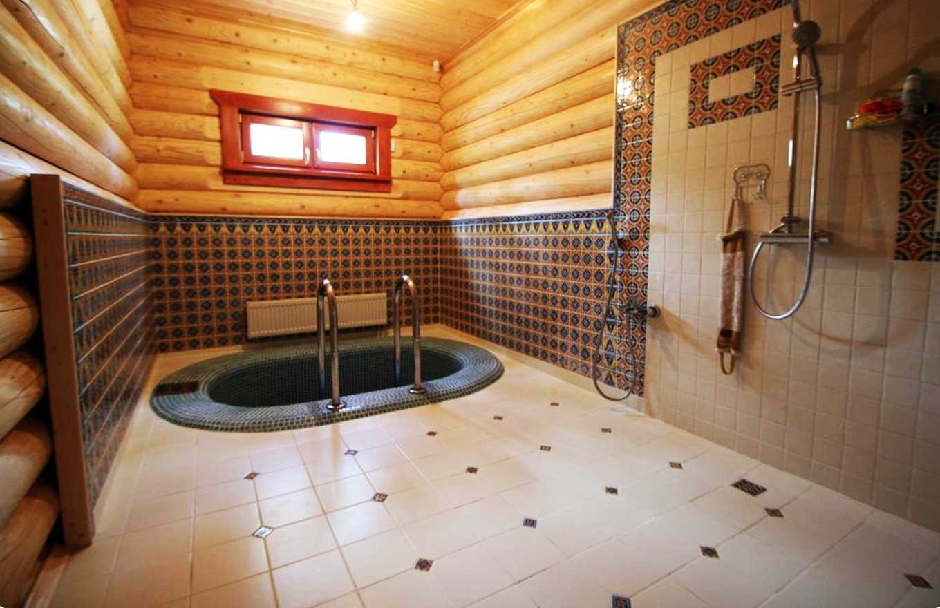 Отделка помывочной [моечной] в бане: дизайн интерьера