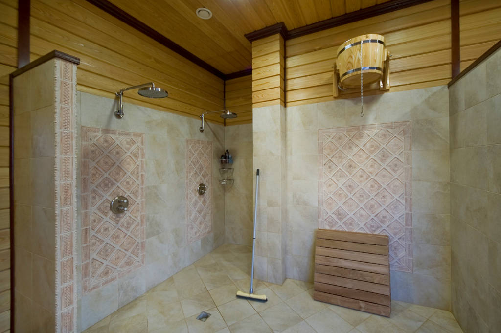 Керамическая плитка в бане — интересные решения