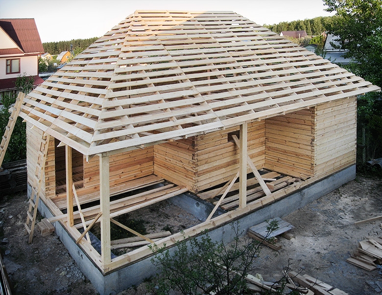 Баня с односкатной крышей. как сделать односкатную крышу для бани своими руками? – советы по ремонту