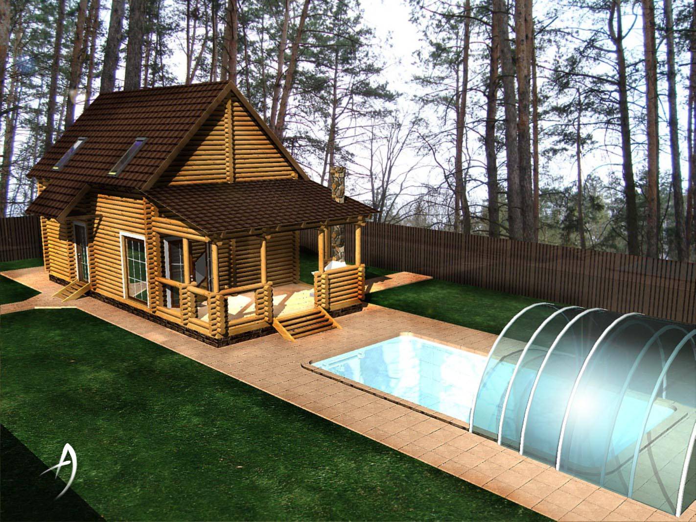 Идеальный проект банного комплекса с бассейном