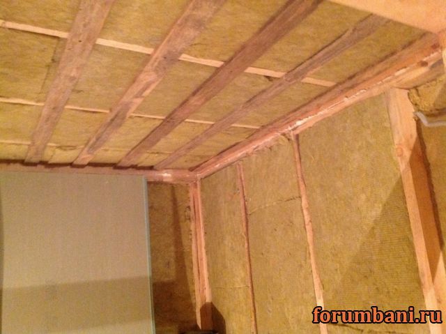Как утеплить стены и потолок каркасной бани с помощью базальтовой ваты