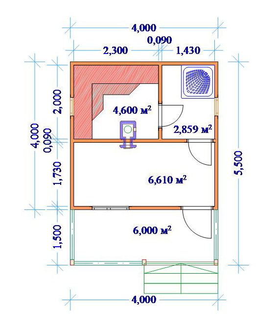 Проекты бани размером 3х4 (34 фото): интерьер каркасной дачи площадью 3 на 4, конструкция из блоков