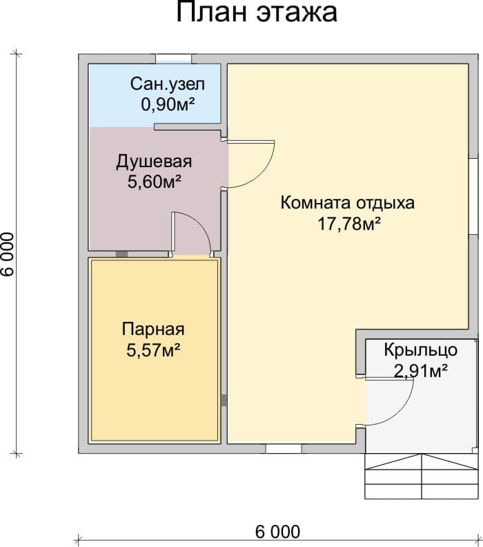 Дом-баня 6 на 6: особенности постройки и планировки помещений