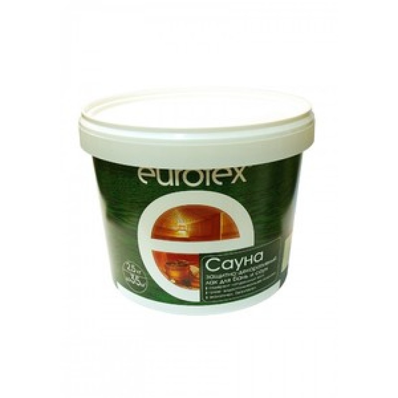 Eurotex (евротекс) сауна: аквалак, свойства, нанесение, применение
