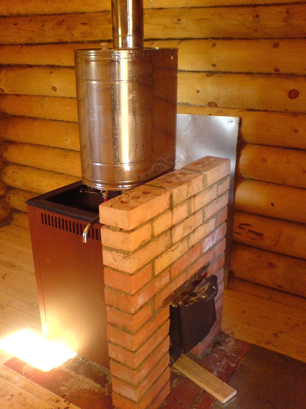 Установка металлической печи в бане: как правильно установить железную печку в деревянной бане