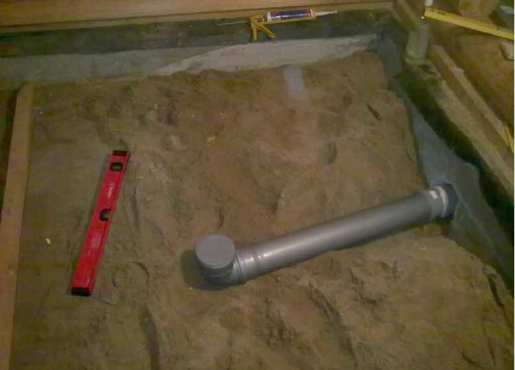 Устройство канализации в бане с бетонным полом